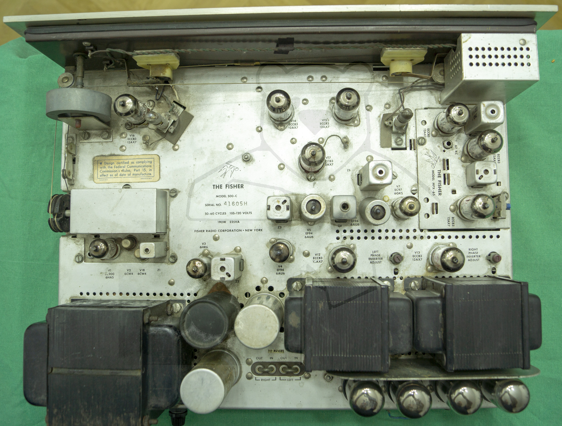 Fisher 500-C - Ansicht von Oben